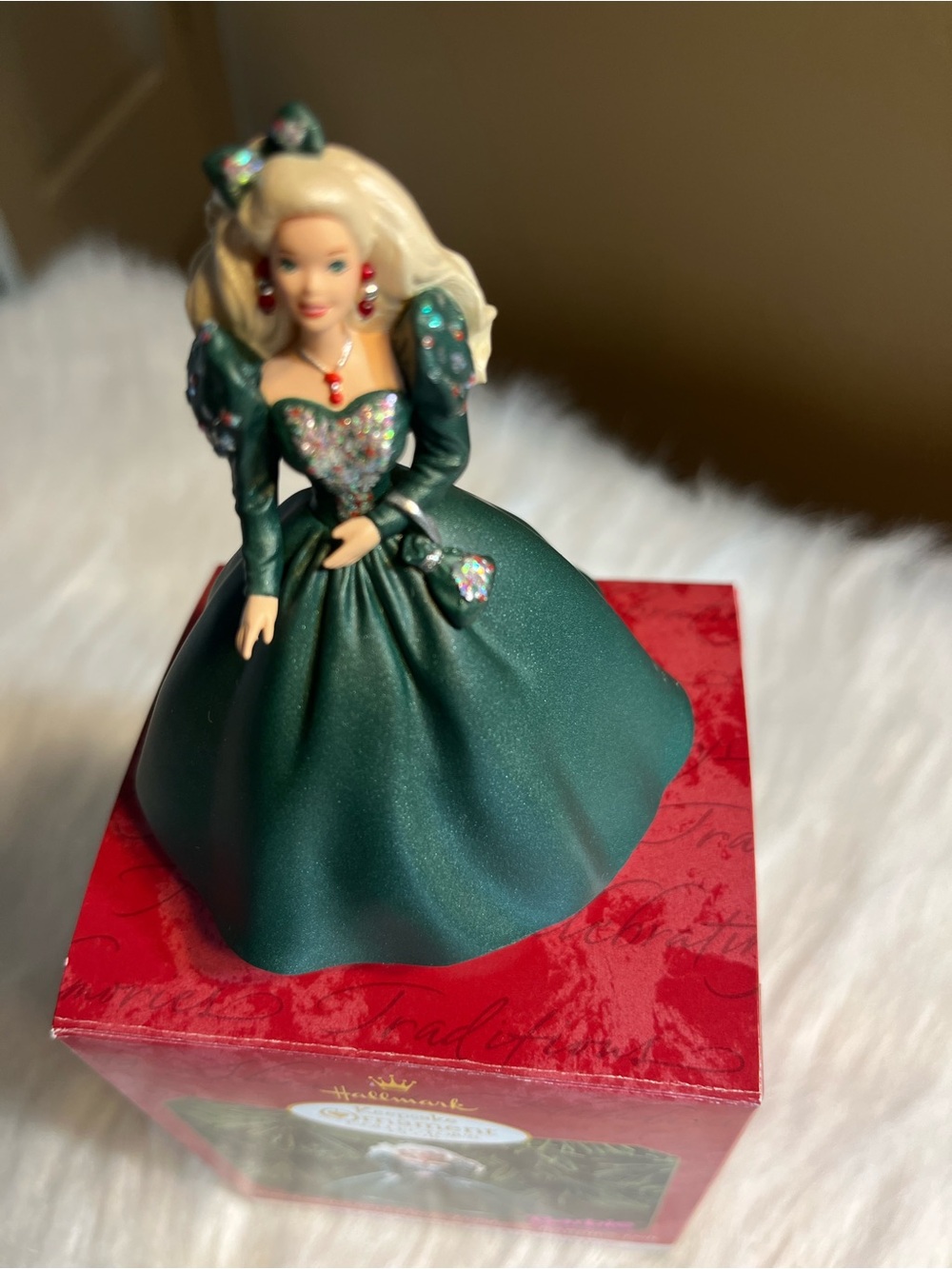 Hallmark 1999 Happy Holidays Barbie based on 1991 Happy Holidays Barbie Doll